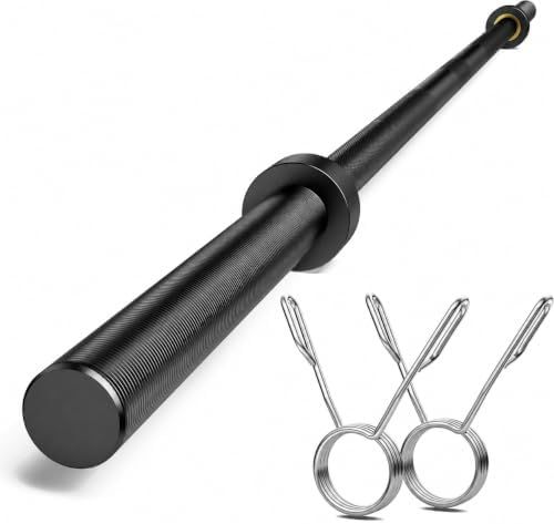 Sportsroyals 7 ft Olympic barbell rated 1900 lb with ribbed sleeves and center knurl