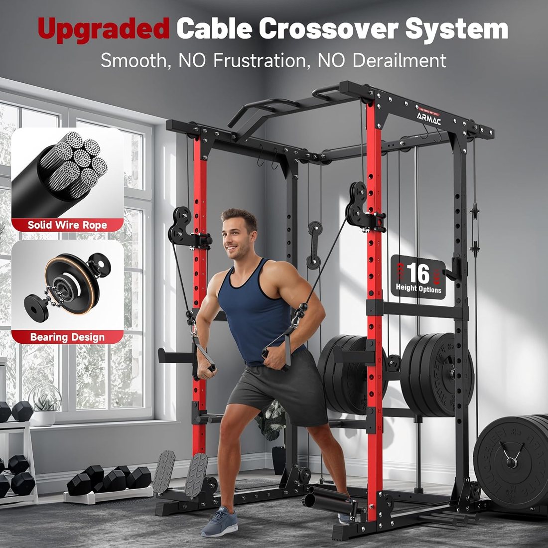 ARMAC 1500 lb Power Cage with Cable Crossover view 5