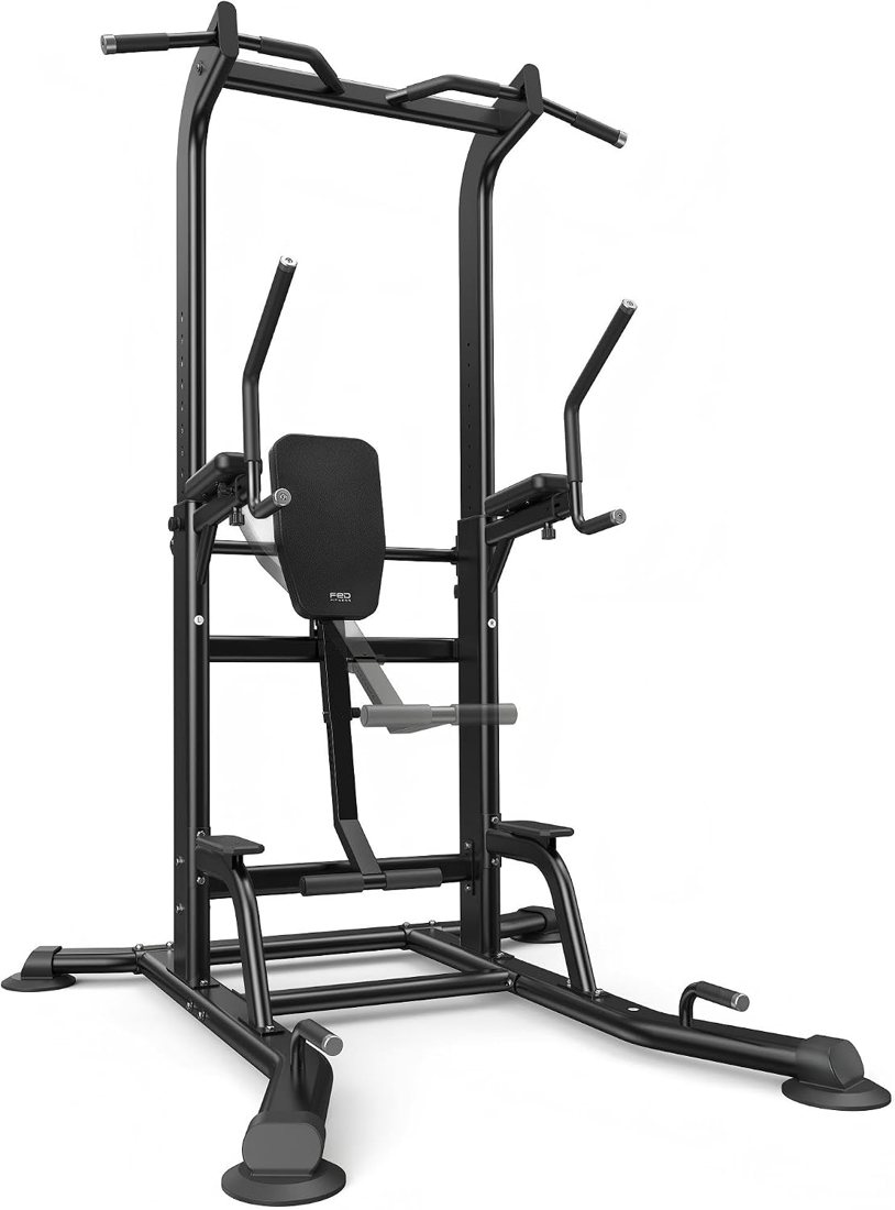 Heavy Duty Power Tower, 800 lbs, with Seated Leg Raise in use
