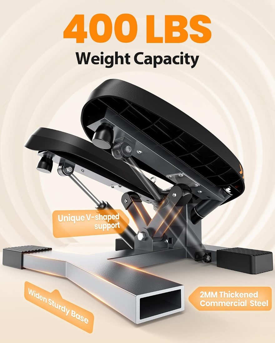 Hydraulic Mini Stepper with Resistance Band, 330 lbs view 5