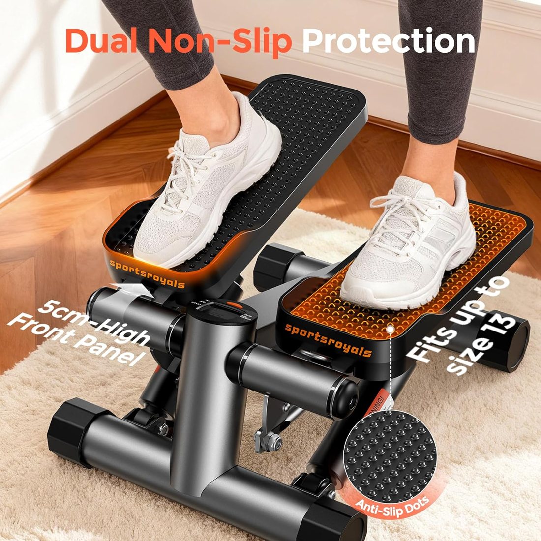 Mini Stair Stepper with Resistance Bands, 350 lbs detail 2