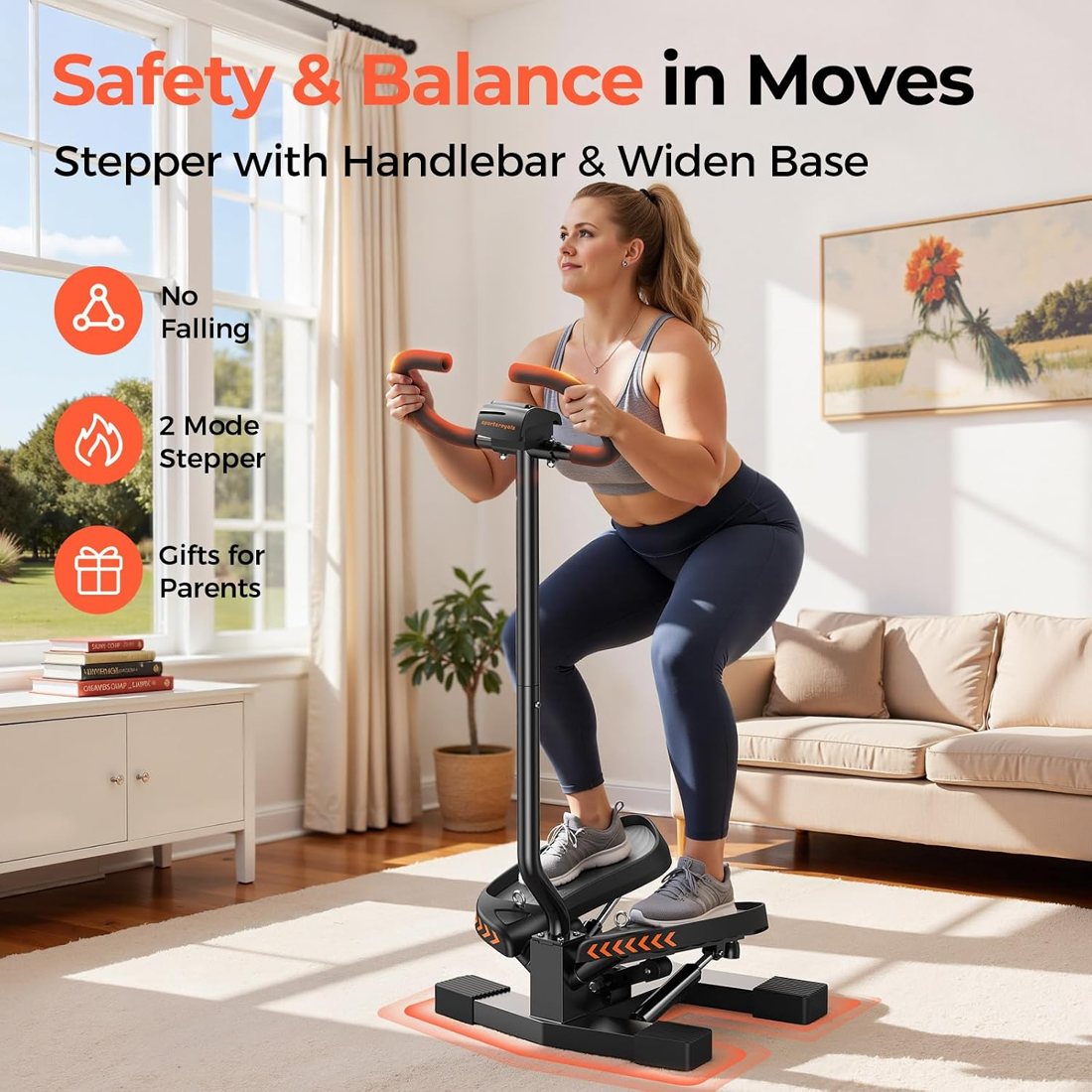 Twist Stair Stepper with U-Shaped Handlebar detail 1