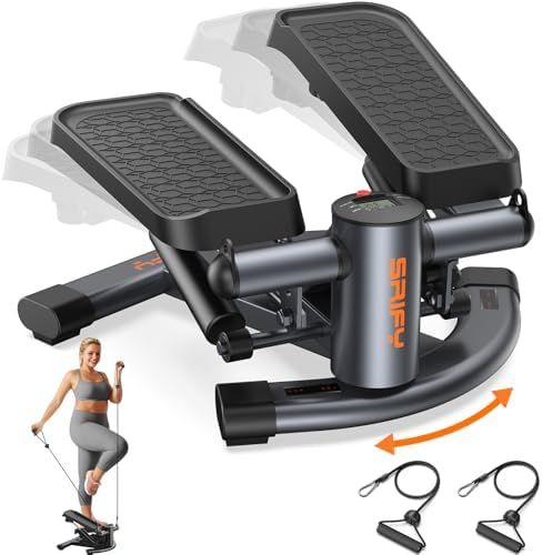 Sportsroyals twist stepper with 20 degree rotation and resistance bands