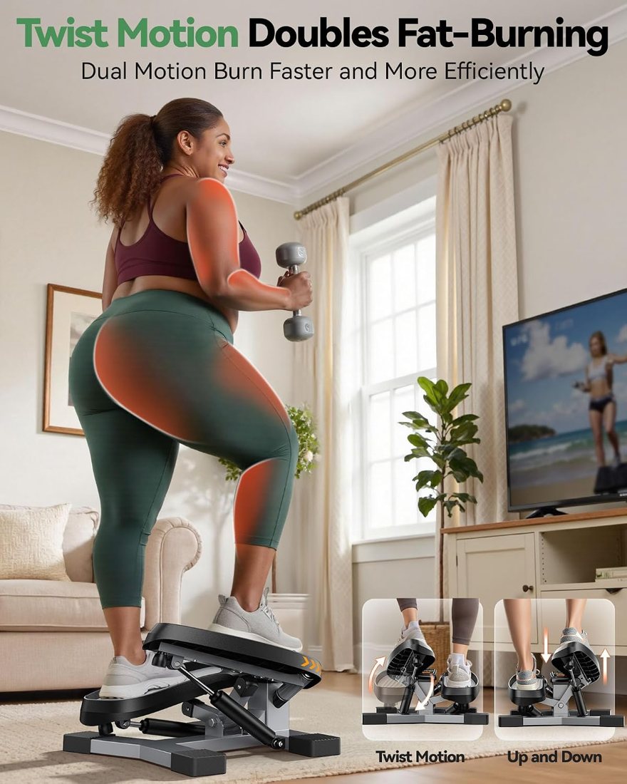 Twist Stepper with Resistance Bands, 660 lbs Static detail 1